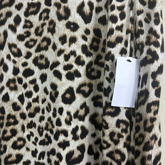 Equipment Dalton Leopard Print Tunic Women’s V-Neck Long Sleeve Yellow Trim Smal - Picture 8 of 11